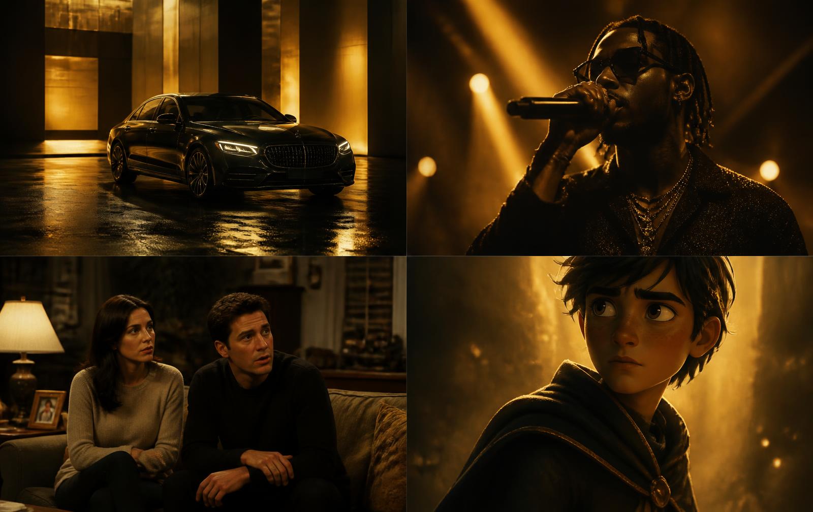 Film stills produced through the I Am Muzik production system